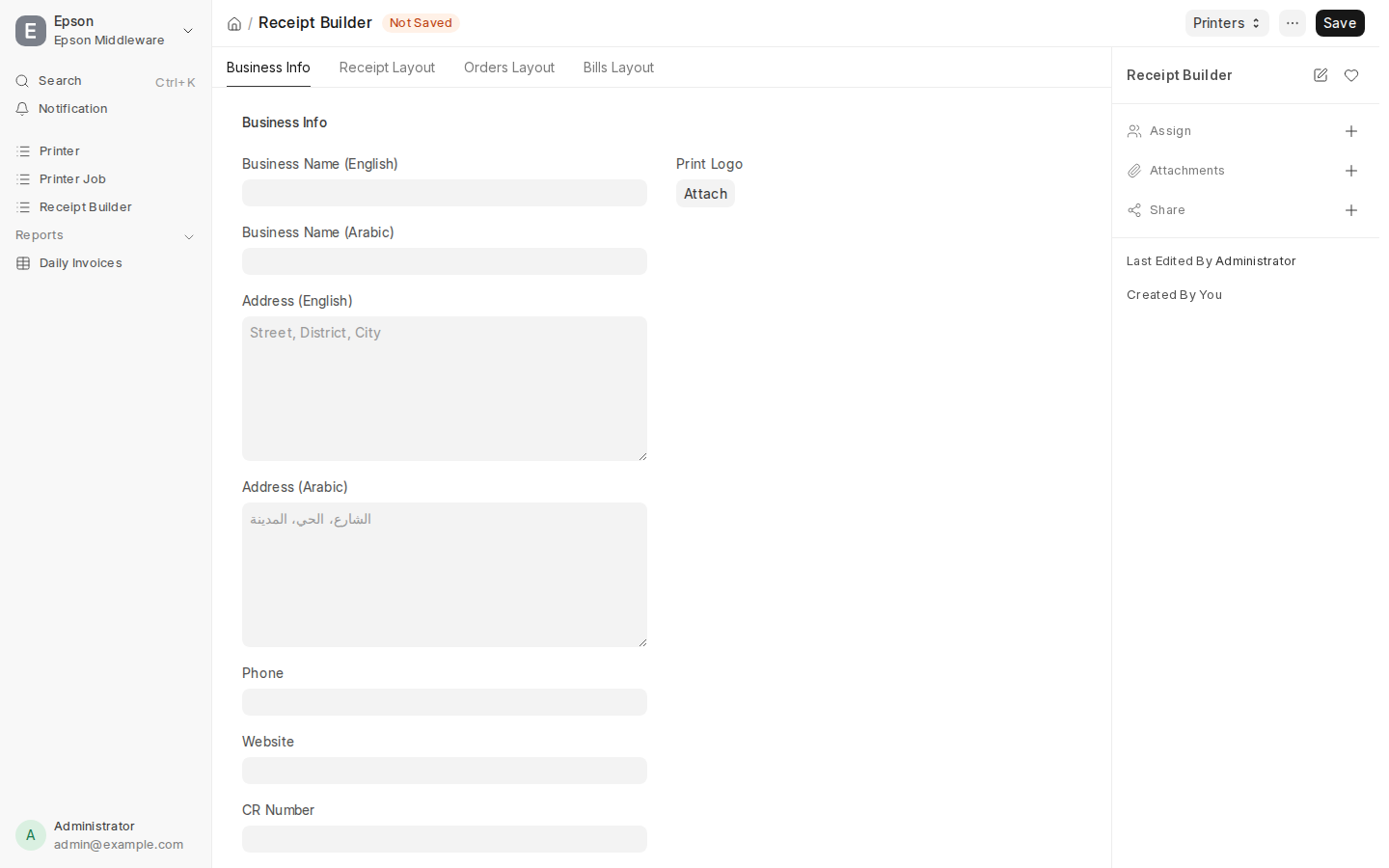 Thermal Receipt Builder Studio