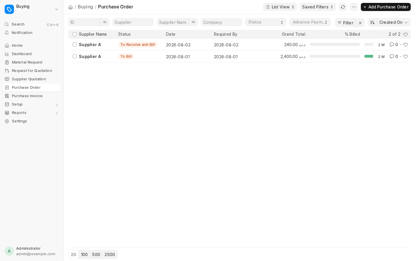 Purchase Orders & 3-Way Matching