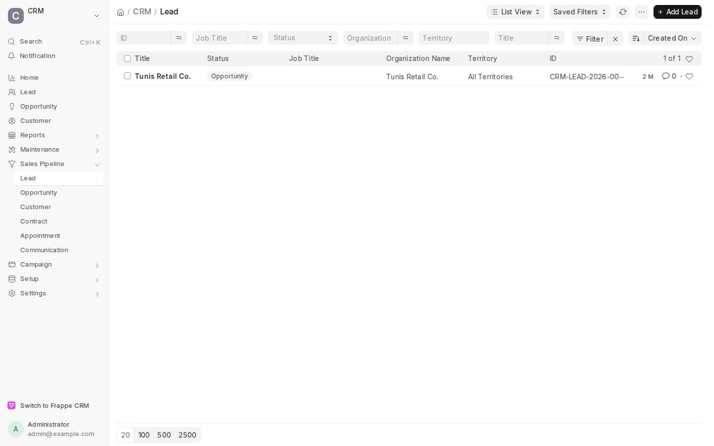 Commercial CRM & Deal Pipeline